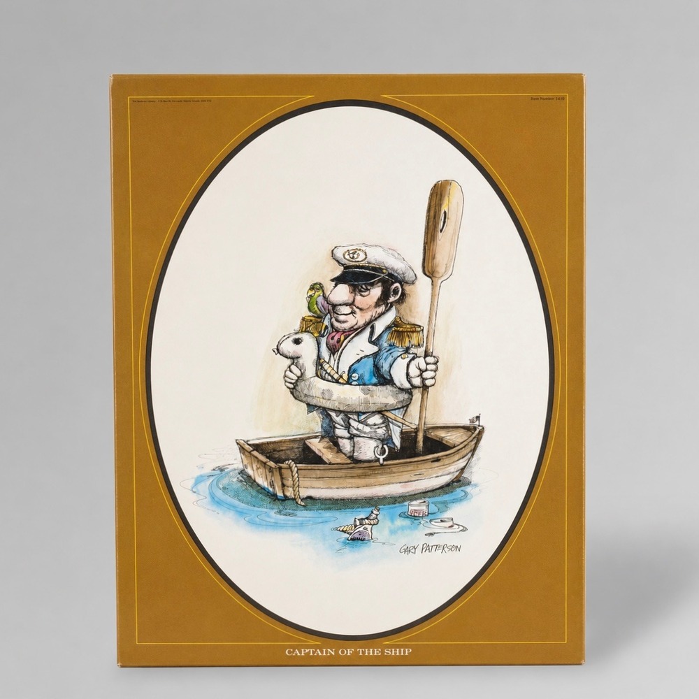 Gary Patterson Nautical Print Captain of the Ship 1975 NOS Wall Art 16x20